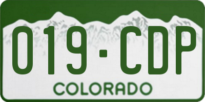 CO license plate 019CDP