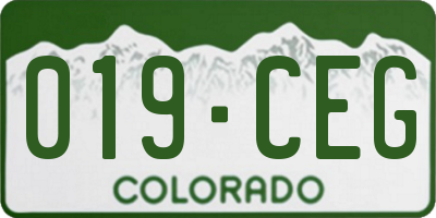 CO license plate 019CEG