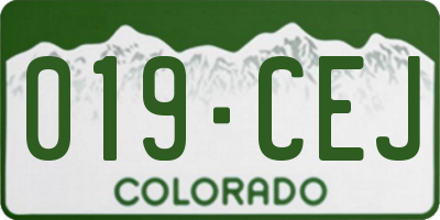 CO license plate 019CEJ