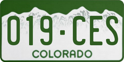 CO license plate 019CES