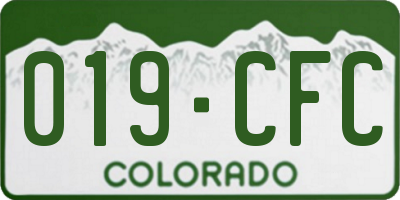 CO license plate 019CFC