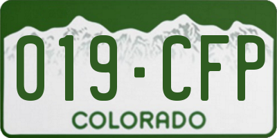 CO license plate 019CFP