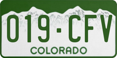 CO license plate 019CFV