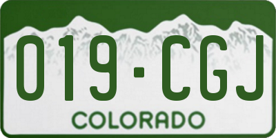 CO license plate 019CGJ