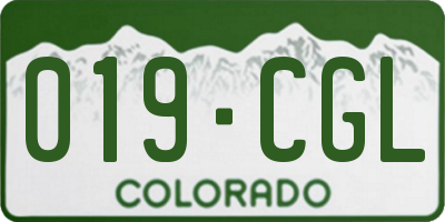 CO license plate 019CGL