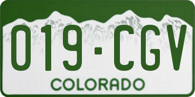 CO license plate 019CGV