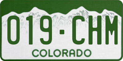 CO license plate 019CHM