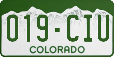 CO license plate 019CIU