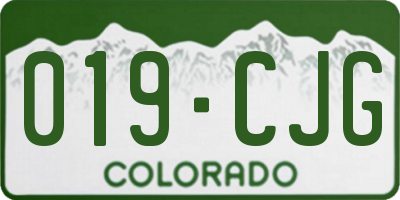 CO license plate 019CJG