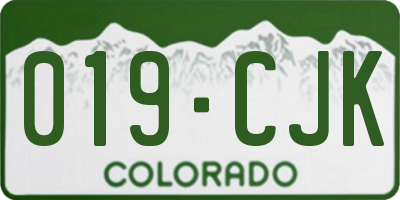 CO license plate 019CJK