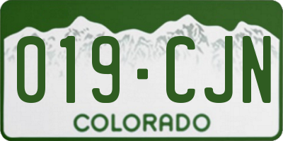 CO license plate 019CJN