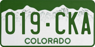 CO license plate 019CKA