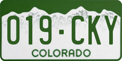 CO license plate 019CKY