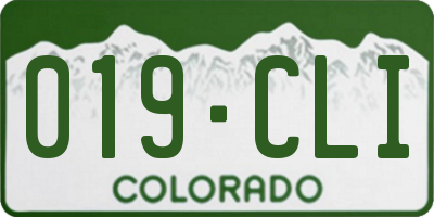 CO license plate 019CLI