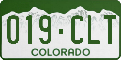 CO license plate 019CLT
