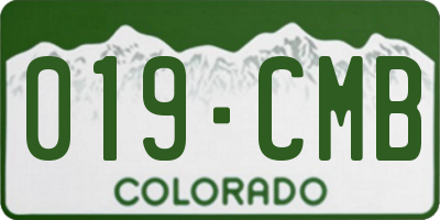 CO license plate 019CMB