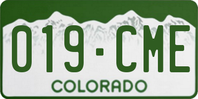 CO license plate 019CME