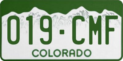 CO license plate 019CMF