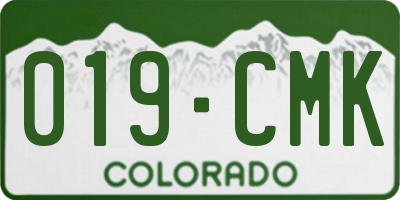 CO license plate 019CMK