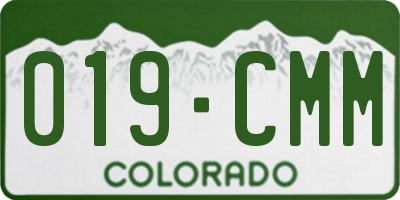 CO license plate 019CMM