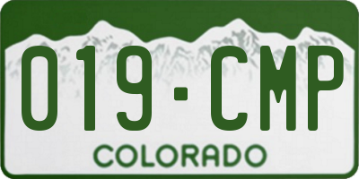 CO license plate 019CMP