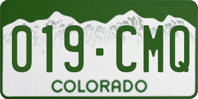 CO license plate 019CMQ