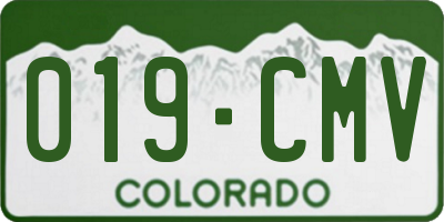 CO license plate 019CMV