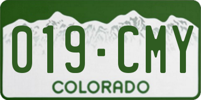 CO license plate 019CMY