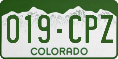 CO license plate 019CPZ