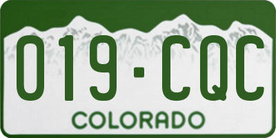 CO license plate 019CQC