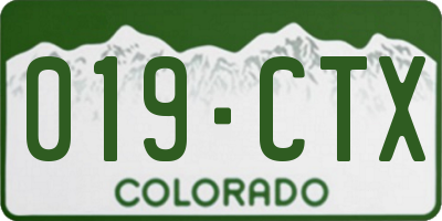 CO license plate 019CTX