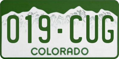 CO license plate 019CUG