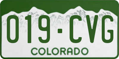 CO license plate 019CVG
