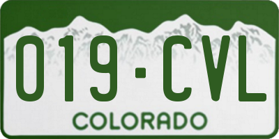CO license plate 019CVL