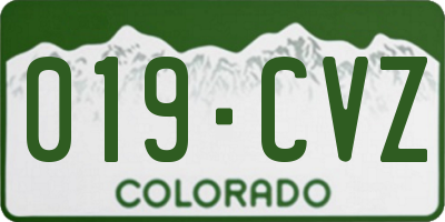 CO license plate 019CVZ