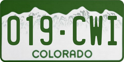 CO license plate 019CWI