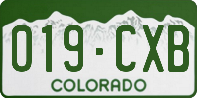 CO license plate 019CXB