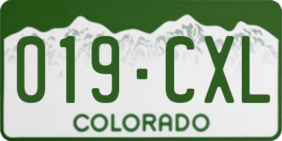 CO license plate 019CXL