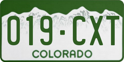 CO license plate 019CXT
