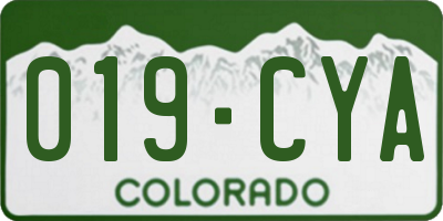 CO license plate 019CYA