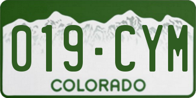 CO license plate 019CYM