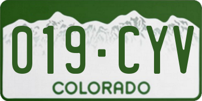 CO license plate 019CYV