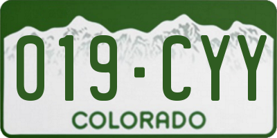 CO license plate 019CYY