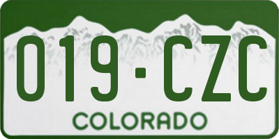 CO license plate 019CZC