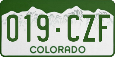CO license plate 019CZF