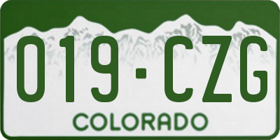 CO license plate 019CZG