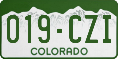 CO license plate 019CZI