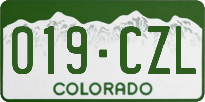 CO license plate 019CZL