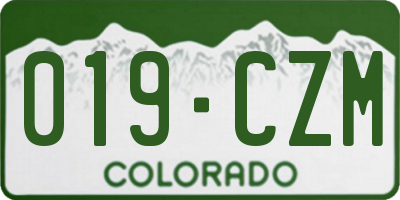 CO license plate 019CZM