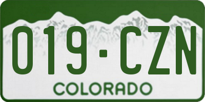 CO license plate 019CZN